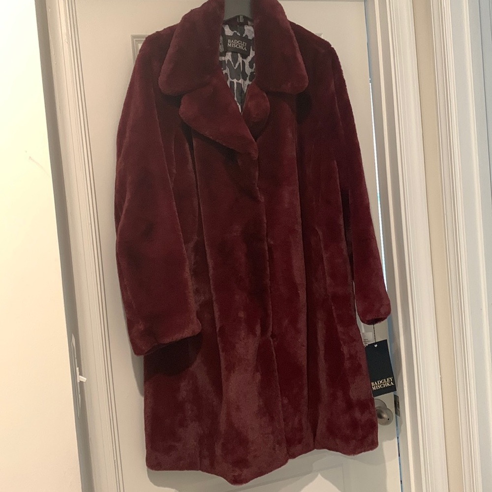 Badgley Mischka Faux Fur Coat